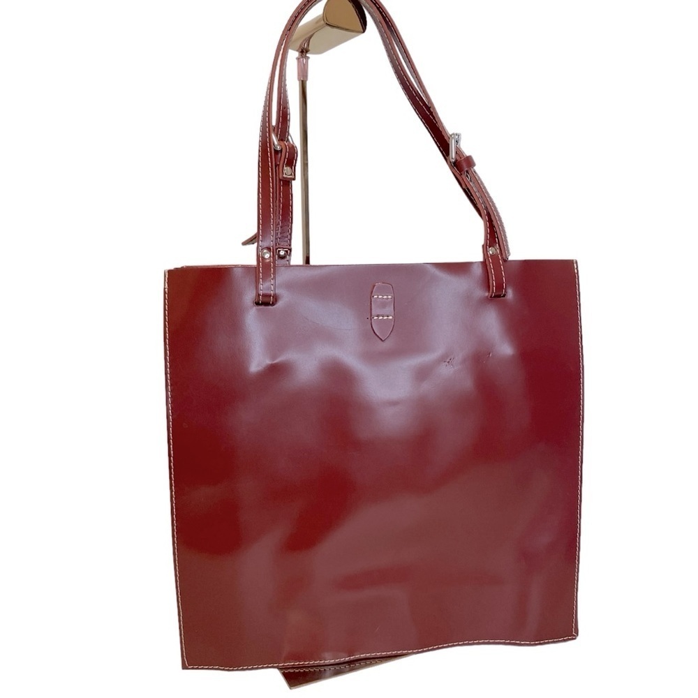alberta di canio - Wine Leather Shoulder Tote